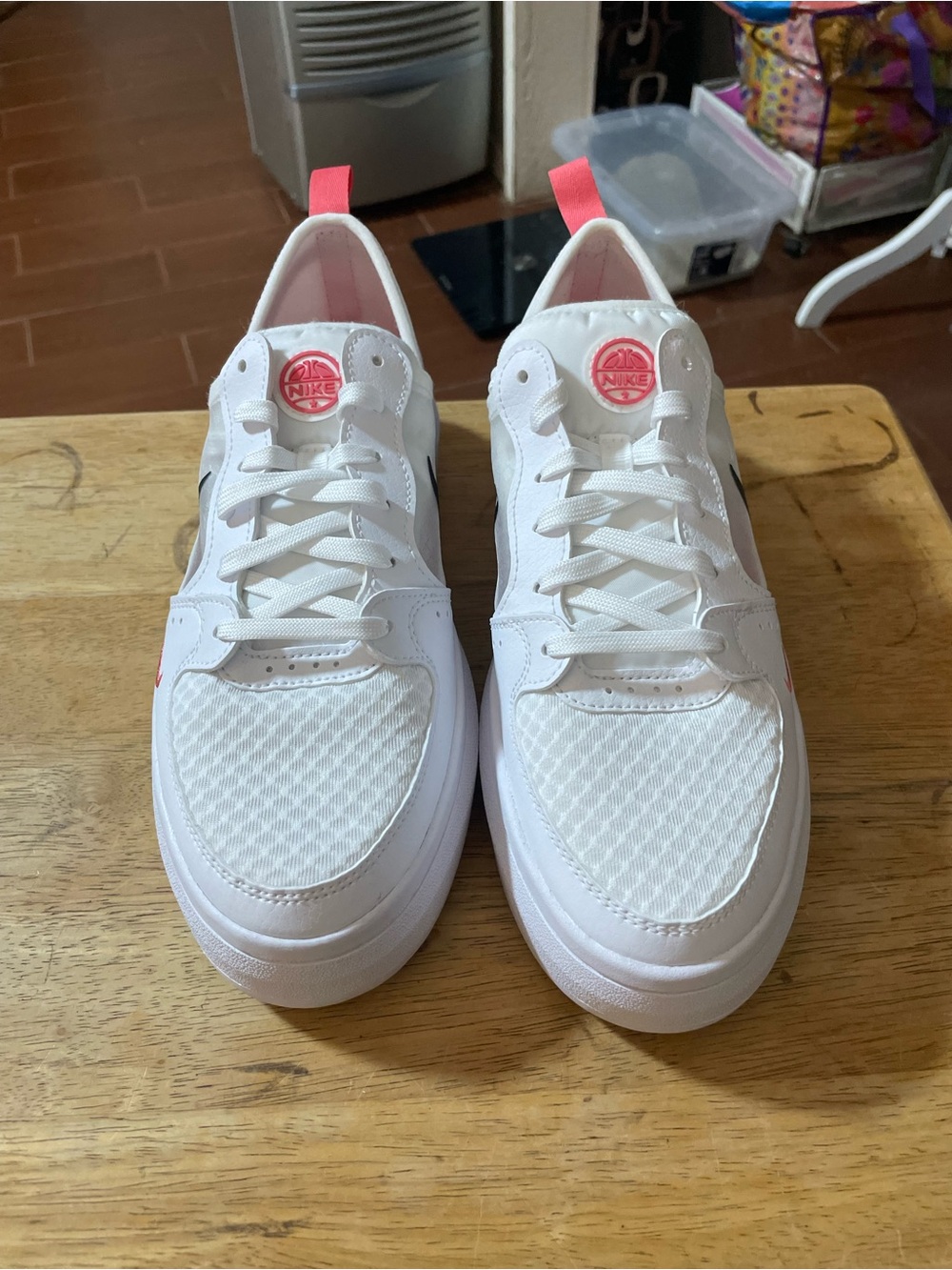 Nike Court Vision Alta TXT sneaker White Black Sea Coral Athletic SHOE Lace Up 9 - Picture 5 of 16